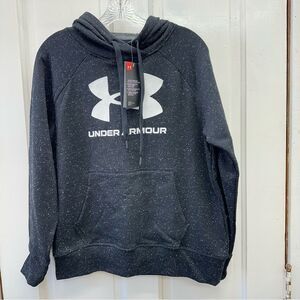 NWT Under Armour loose fit rival fleece logo sweatshirt hooded women's small
